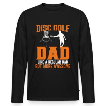 Frisbee Player Disc Golf Frisbee Competition - T-shirt manches longues Premium bio Homme - noir - Devant - Nico (187cm)