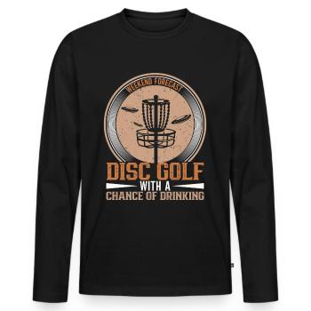 Frisbee Player Disc Golf Frisbee Competition - T-shirt manches longues Premium bio Homme - noir - Devant - Nico (187cm)