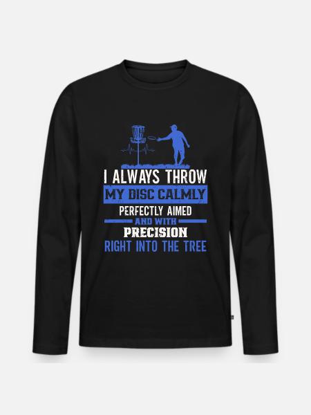 Disc Golf Player Frisbee Player - Men's Premium Organic Long Sleeve Shirt - black