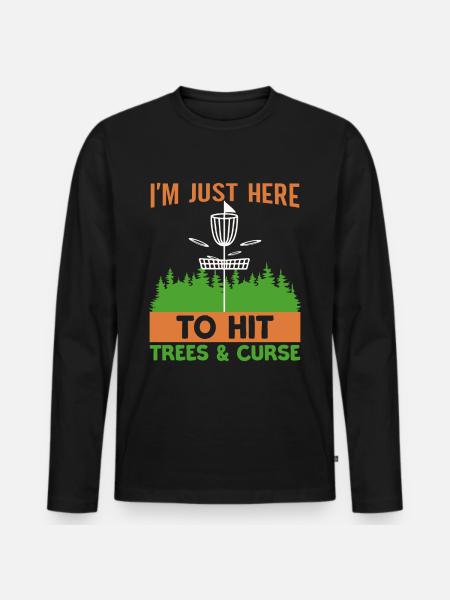 Disc Golf Player Frisbee Player - Men's Premium Organic Long Sleeve Shirt - black