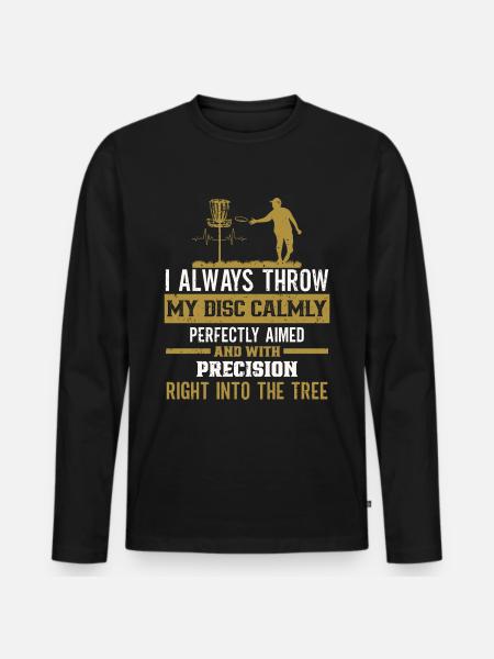 Disc Golf Player Frisbee Player - Men's Premium Organic Long Sleeve Shirt - black