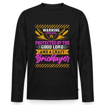 Maurer Maurerwerk Maurer Azubi Maurer Meister - Männer Premium Bio Langarmshirt - Schwarz - Vorne - Nico (187cm)