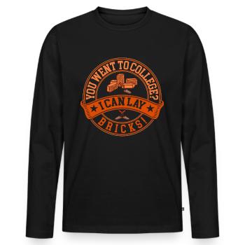 Mason Mason Mas - Men's Premium Organic Long Sleeve Shirt - black - Front - Nico (187cm)