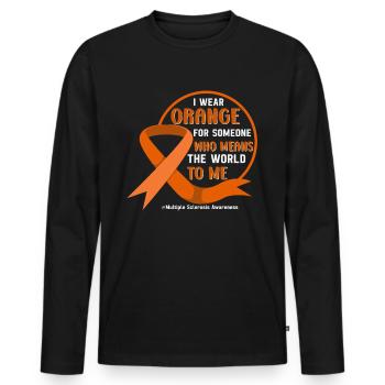 Multiple Sclerosis Awareness Day Multiple Sclerosis - Men's Premium Organic Long Sleeve Shirt - black - Front - Nico (187cm)
