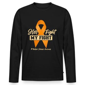 Multiple Sclerosis Awareness Day Multiple Sclerosis - Men's Premium Organic Long Sleeve Shirt - black - Front - Nico (187cm)