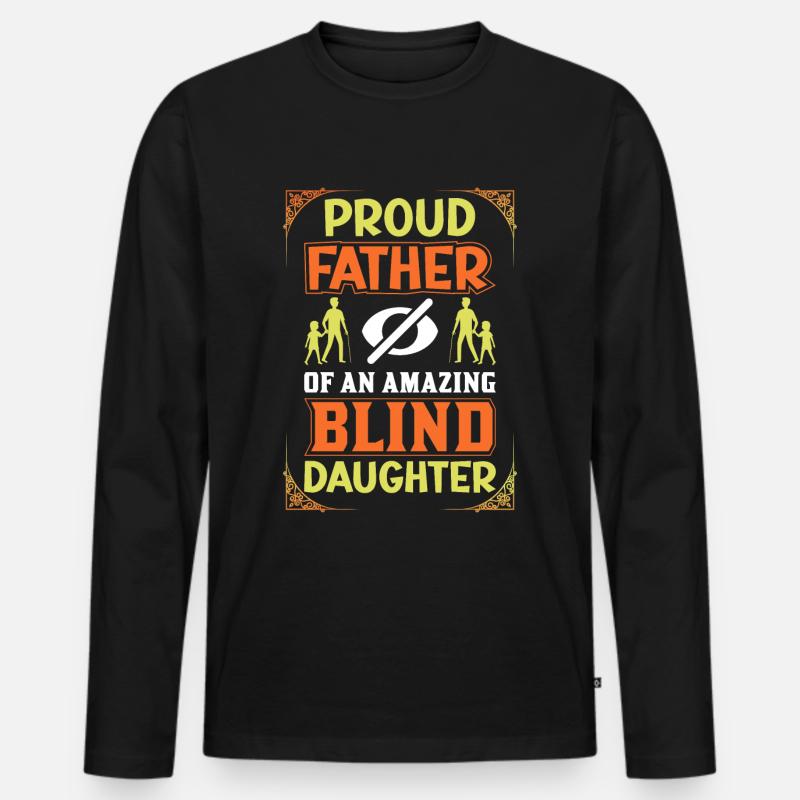 Blindheitsbewusstsein Gesetzlich Blind - Männer Premium Bio Langarmshirt - Schwarz