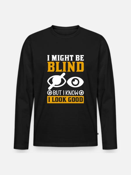 Blindness consciousness Blind by law - Men's Premium Organic Long Sleeve Shirt - black