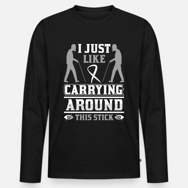 Blindheitsbewusstsein Gesetzlich Blind - Männer Premium Bio Langarmshirt - Schwarz