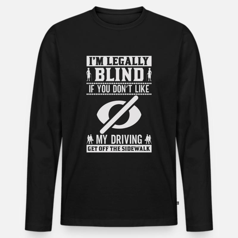 Blindheitsbewusstsein Gesetzlich Blind - Männer Premium Bio Langarmshirt - Schwarz