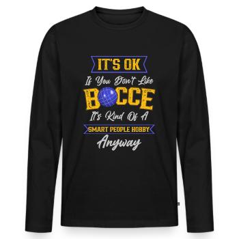 Joueur de boccia Boccia jeu Boule - T-shirt manches longues Premium bio Homme - noir - Devant - Nico (187cm)