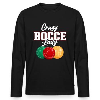 Joueur de boccia Boccia jeu Boule - T-shirt manches longues Premium bio Homme - noir - Devant - Nico (187cm)