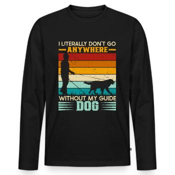 Blind Blindness Awareness Visual Impairment - Men's Premium Organic Long Sleeve Shirt - black - Front - Nico (187cm)