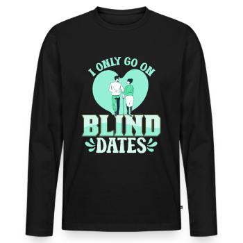 Blind Blindheit Awareness Sehbehinderung - Männer Premium Bio Langarmshirt - Schwarz - Vorne - Nico (187cm)