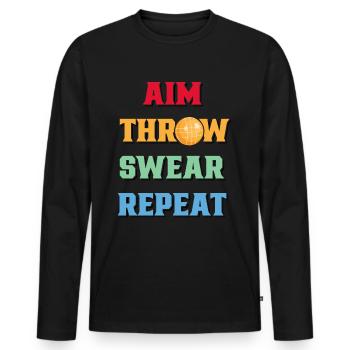 Boccia Spieler Boccia Spiel Boule - Männer Premium Bio Langarmshirt - Schwarz - Vorne - Nico (187cm)