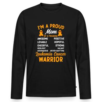 Leukemia Awareness Month Leukemia Survivor - Men's Premium Organic Long Sleeve Shirt - black - Front - Nico (187cm)
