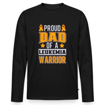Leukemia Awareness Month Leukemia Survivor - Men's Premium Organic Long Sleeve Shirt - black - Front - Nico (187cm)