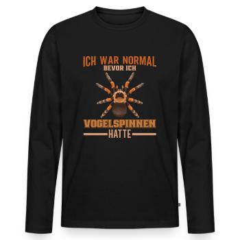 Vogelspinne Tarantel Vogelspinnen - Männer Premium Bio Langarmshirt - Schwarz - Vorne - Nico (187cm)