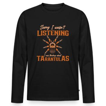 Tarantula Tarantula Tarantula Pet - Men's Premium Organic Long Sleeve Shirt - black - Front - Nico (187cm)