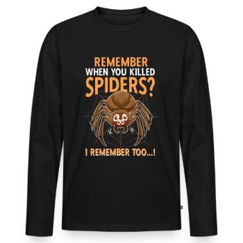 Tarentule Araignée Araignée Collectionneur Pet - T-shirt manches longues Premium bio Homme - noir - Devant - Nico (187cm)