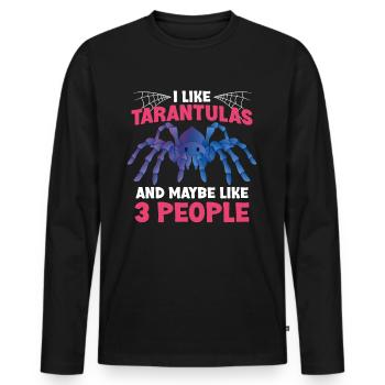 Tarentule Araignée Araignée Collectionneur Pet - T-shirt manches longues Premium bio Homme - noir - Devant - Nico (187cm)