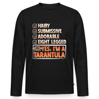 Tarentule Araignée Araignée Collectionneur Pet - T-shirt manches longues Premium bio Homme - noir - Devant - Nico (187cm)