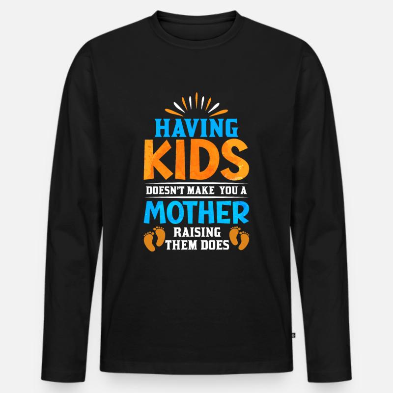 Stiefmutter - Männer Premium Bio Langarmshirt - Schwarz