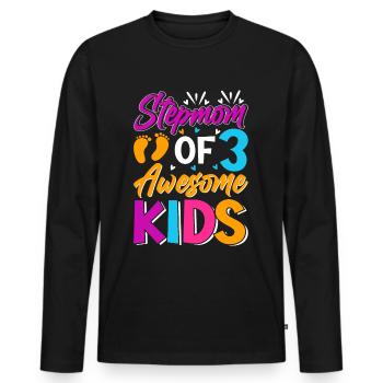 Stepmother Mother's Day Stepmom Mother - Men's Premium Organic Long Sleeve Shirt - black - Front - Nico (187cm)