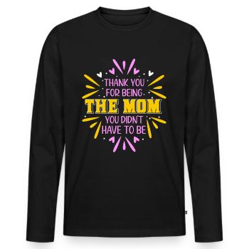 Stepmother Mother's Day Stepmom Mother - Men's Premium Organic Long Sleeve Shirt - black - Front - Nico (187cm)