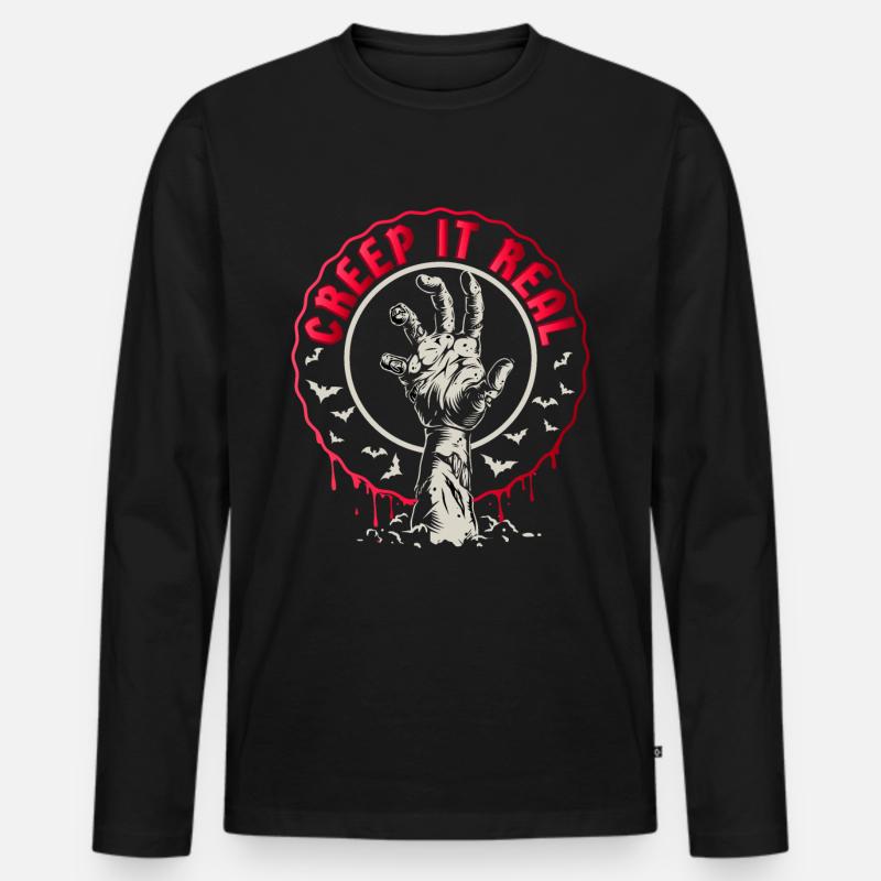 Halloween Kostüm Halloweenparty - Männer Premium Bio Langarmshirt - Schwarz