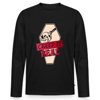Costume d’Halloween Fête d’Halloween - T-shirt manches longues Premium bio Homme - noir - Devant - Nico (187cm)