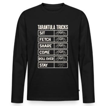 Tarantula breeder spider owner tarantula - Men's Premium Organic Long Sleeve Shirt - black - Front - Nico (187cm)