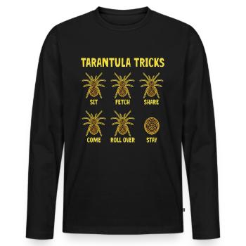 Tarantula breeder spider owner tarantula - Men's Premium Organic Long Sleeve Shirt - black - Front - Nico (187cm)