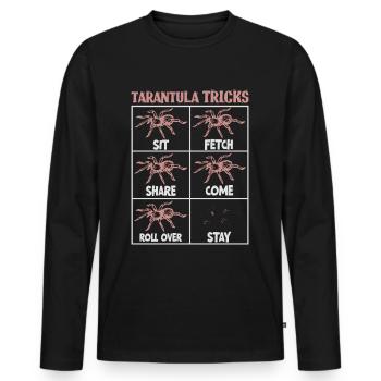 Tarantula breeder spider owner tarantula - Men's Premium Organic Long Sleeve Shirt - black - Front - Nico (187cm)