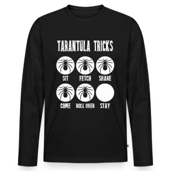 Tarantula breeder spider owner tarantula - Men's Premium Organic Long Sleeve Shirt - black - Front - Nico (187cm)