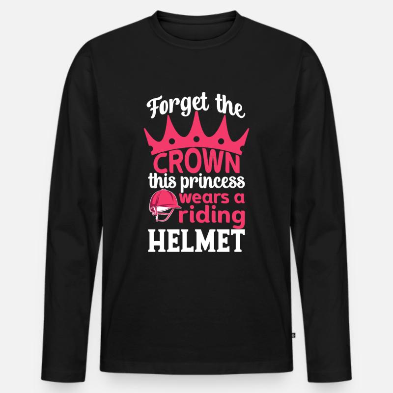 Cavalier d’équitation Princesse - T-shirt manches longues Premium bio Homme - noir