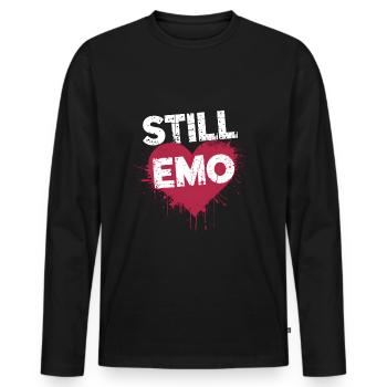Toujours Emo ! Emo Goth Alternative - T-shirt manches longues Premium bio Homme - noir - Devant - Nico (187cm)