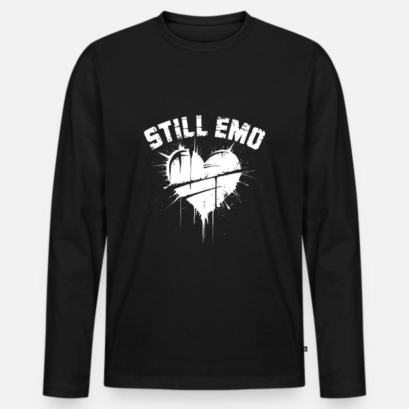 Still Emo! Emo Goth Alternative - Männer Premium Bio Langarmshirt - Schwarz