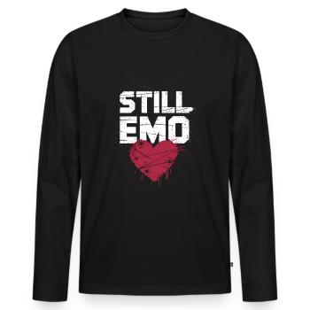 Toujours Emo ! Emo Goth Alternative - T-shirt manches longues Premium bio Homme - noir - Devant - Nico (187cm)
