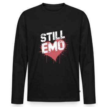 Toujours Emo ! Emo Goth Alternative - T-shirt manches longues Premium bio Homme - noir - Devant - Nico (187cm)