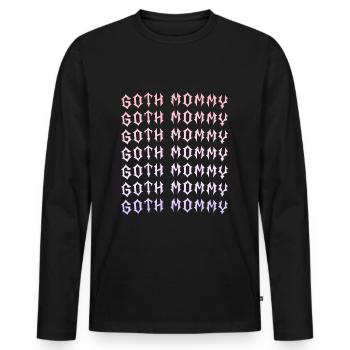 Maman gothique ! Esthétique gothique Croix Y2K - T-shirt manches longues Premium bio Homme - noir - Devant - Nico (187cm)