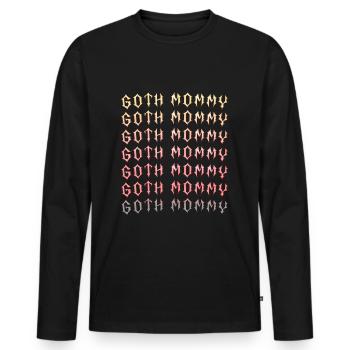 Maman gothique ! Esthétique gothique Croix Y2K - T-shirt manches longues Premium bio Homme - noir - Devant - Nico (187cm)
