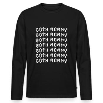 Maman gothique ! Esthétique gothique Croix Y2K - T-shirt manches longues Premium bio Homme - noir - Devant - Nico (187cm)
