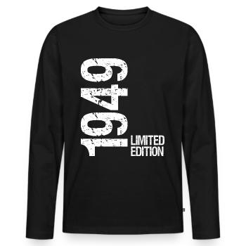 Édition limitée de 1949 - T-shirt manches longues Premium bio Homme - noir - Devant - Nico (187cm)