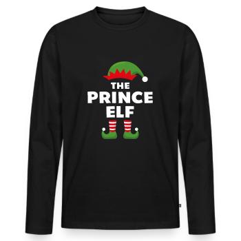 The Prince Elf - Men's Premium Organic Long Sleeve Shirt - black - Front - Nico (187cm)