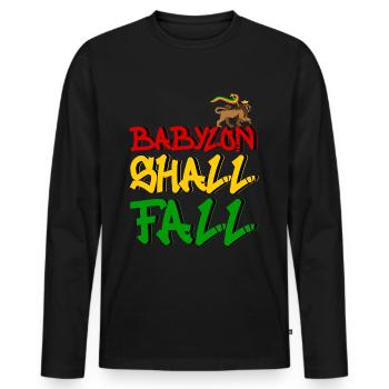 Babylon Shall Fall - Männer Premium Bio Langarmshirt - Schwarz - Vorne - Nico (187cm)