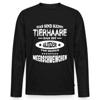 Meerschweinchen - Männer Premium Bio Langarmshirt - Schwarz - Vorne - Nico (187cm)