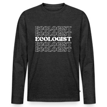 Ecologist Environmentalist Conservationist - Men's Premium Organic Long Sleeve Shirt - heather anthracite - Front - Nico (187cm)
