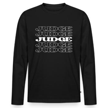 Richter, Magistrat, Richter, Schiedsrichter - Männer Premium Bio Langarmshirt - Schwarz - Vorne - Nico (187cm)