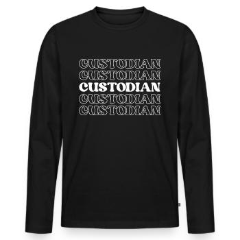 Verwalter Verwalter Verwalter Betreuer Guardian Betreuer - Männer Premium Bio Langarmshirt - Schwarz - Vorne - Nico (187cm)