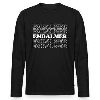 Einbalsamierer Leichenbestatter Bestatter - Männer Premium Bio Langarmshirt - Schwarz - Vorne - Nico (187cm)